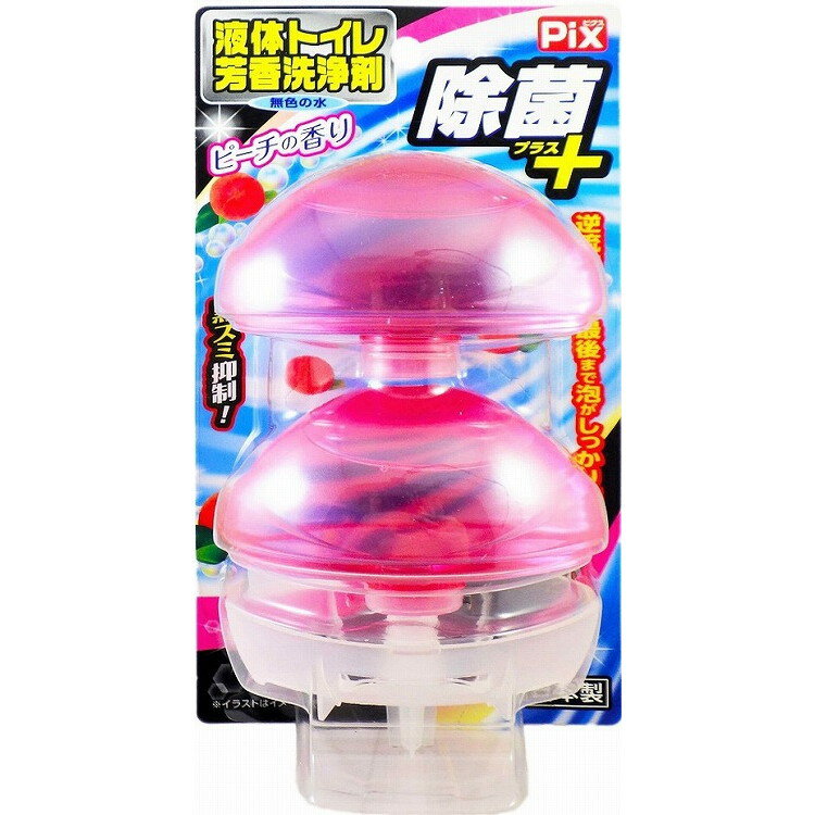 【単品18個セット】ピクス除菌プラス液体トイレ芳香洗浄剤ピーチ リベロ(代引不可)【送料無料】