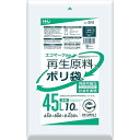 【単品13個セット】GI43 再生原料エコマーク袋45L透明10枚 ハウスホールドジャパン(株)(代引不可)【送料無料】(3)