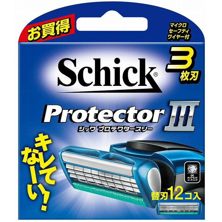【単品16個セット】プロテクタースリー替刃 12個(バラ不可) シック・ジャパン(代引不可)【送料無料】
