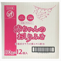 【単品3個セット】ミセラ赤ちゃんのおしりふきPK80枚12個パック 昭和紙工(一般)(代引不可)【送料無料】