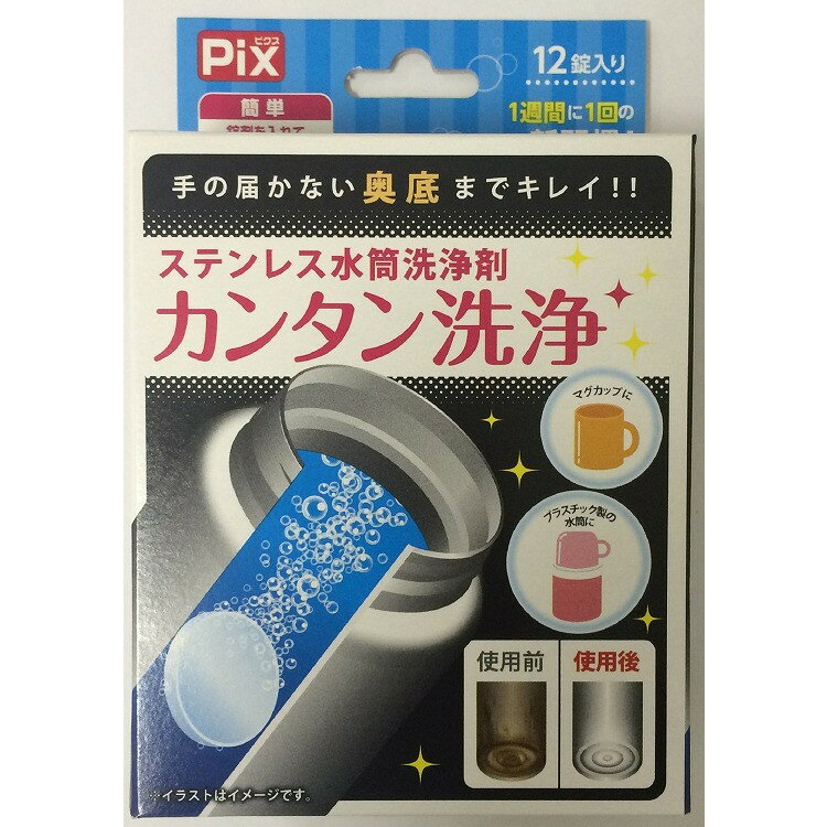 【単品6個セット】ピクスステンレス水筒洗浄剤 12個 リベロ(代引不可)