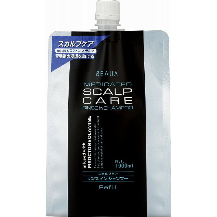 【単品16個セット】薬用スカルプケアリンスインシャンプー詰替用 1000ml 熊野油脂(代引不可)【送料無料】