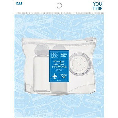 このページは4901601070590単品が2個セットの商品ページです【商品特徴】ボトル30ml、クリームケース13gのセット。旅行の携帯に便利なトラベルセット。【製造者】貝印株式会社（美粧）【生産国】日本【単品内容量】1個※メーカーの都合...