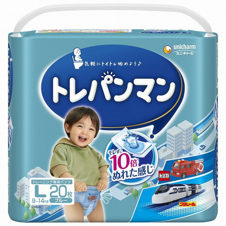 このページは4903111227266単品が4個セットの商品ページです【商品特徴】トイレトレーニング専用パンツ。モレずに10倍ぬれた感じが分かる「おしっこ実感シート」採用。トミカ・プラレールデザインで1袋に8種類。「おなじえさがし」「わくわくおえかき」でさらにやる気アップ。【製造者】ユニ・チャーム株式会社【生産国】日本【単品内容量】20枚※メーカーの都合によりパッケージ、内容等が変更される場合がございます。当店はメーカーコード（JANコード）で管理をしている為それに伴う返品、返金等の対応は受け付けておりませんのでご了承の上お買い求めください。【代引きについて】こちらの商品は、代引きでの出荷は受け付けておりません。【送料について】北海道、沖縄、離島は別途送料を頂きます。