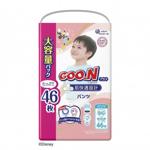 【単品18個セット】グ~ンプラス肌快適設計 BIGサイズ 46枚 大王製紙【送料無料】 【単品18個セット】グ~ンプラス肌快適設計 BIGサイズ 46枚 大王製紙【送料無料】