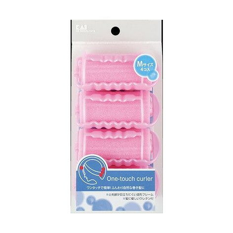 【単品4個セット】 HL0169ワンタッチカーラーM4P 貝印株式会社(美粧)(代引不可)【送料無料】