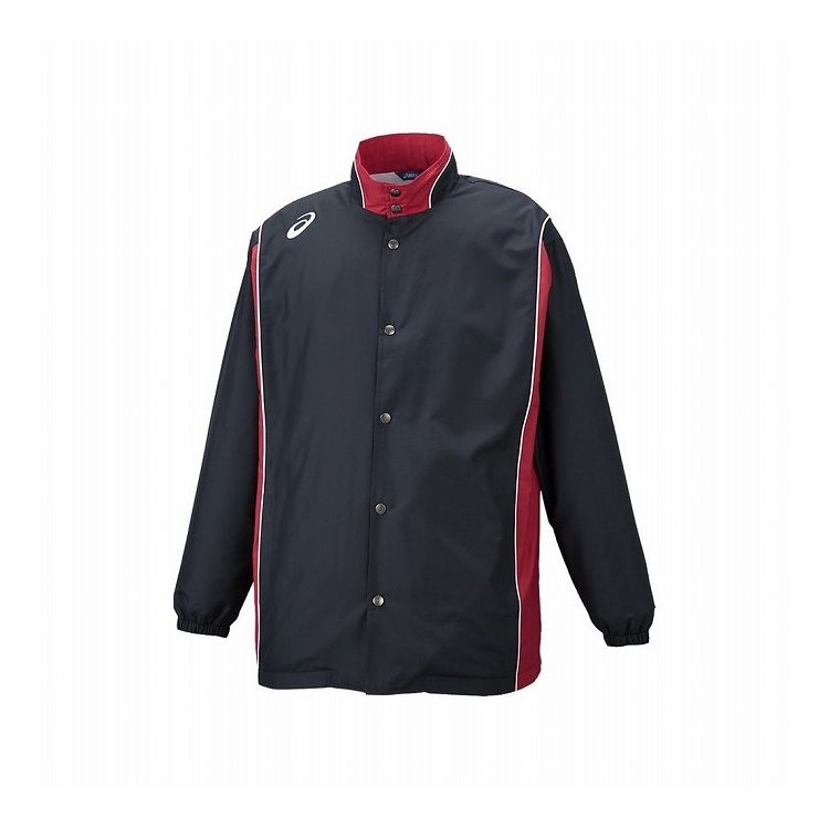 アシックス ウォームアップジャケット ウェア バレー バスケ ハンド 2063A198 002 K/Sレツド XL【送料..