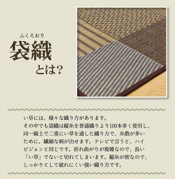 純国産 い草花ござ 『DX京刺子』 ブルー 江戸間1畳(約87×174cm)(裏:不織布)(代引き不可)【送料無料】 [3]