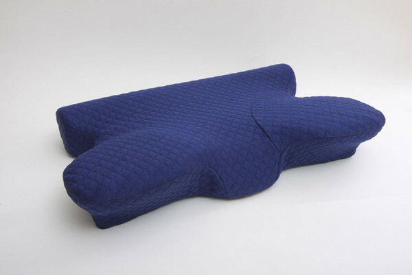 ピロー 洗える 低反発 いびき解消 5WAY枕 専用カバー ネイビー 約64×35×3~8cm(代引不可)【送料無料】