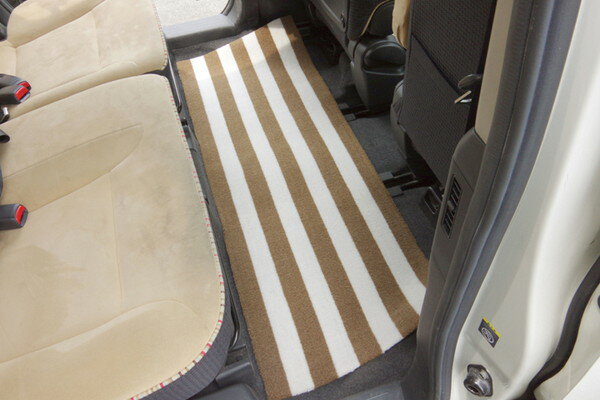 フロアマット カーマット フロントマット リアマット ベーシック ボーダー ロカ フリーカット ベージュ..