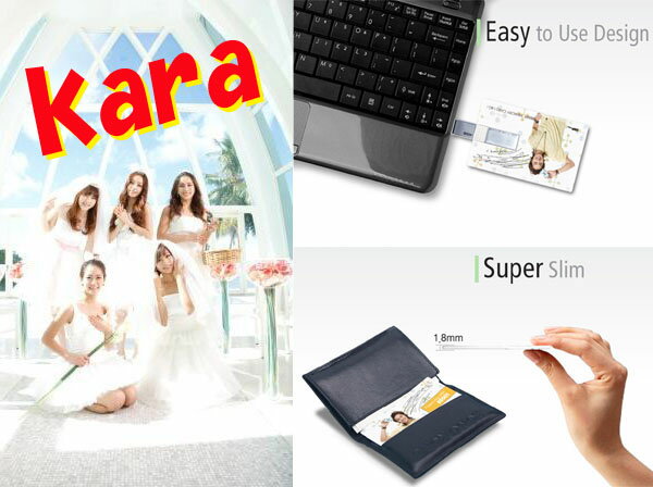 「 KARA タイプA 2G 」 Star Card USB Flash Drive スター カード USB フラッシュ ドライブ kara カラ 人気 韓国 韓流 女性 アイドル 韓流グッズ