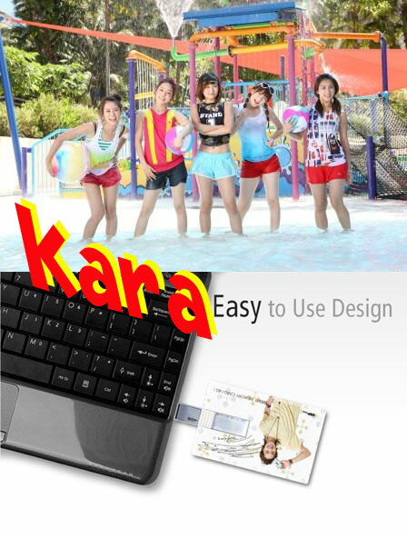 「 KARA タイプB 2G 」 Star Card USB Flash Drive スター カード USB フラッシュ ドライブ kara カラ 人気 韓国 グッズ 韓流 女性 アイドル 韓流グッズ