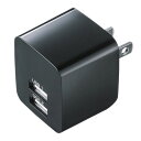サンワサプライ USB充電器(2ポート・合計2.4A・ブラック) ACA-IP44BK(代引き不可)(2)