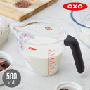 OXO オクソー 上から見える 計量カップ 中 500ml ミニアングルドメジャーカップ メジャーカップ 計量カップ 耐熱カップ 電子レンジ対応 食洗機対応 お...