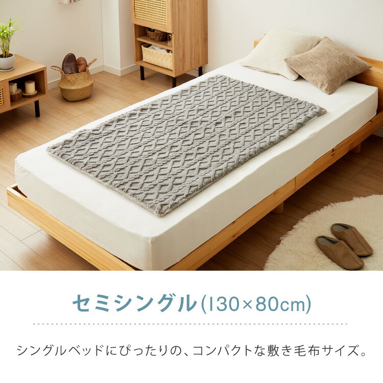 リコメン堂の電気掛敷毛布 電気敷毛布 130×80cm 188×130cm JQボア ファー 電気ブランケット ふわふわ 速暖 温度調節 ひざ掛け 丸洗いOK 冬用 寝具 CWA401G-HP CWA401G-HP 【ポイント10倍】【送料無料】｜アングル3