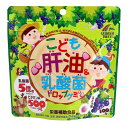 おいしいぶどう味の味付けの乳酸菌配合の肝油グミです。●お子様をはじめ、大人も召し上がっていただける食べやすいサイズのグミに仕上げました。【名称】ビタミン類、乳酸菌含有食品【原材料】砂糖(国内製造、タイ製造)、水あめ、ぶどう果汁、粉末オブラート(大豆を含む)、殺菌乳酸菌末(デキストリン、殺菌乳酸菌)、ビルベリー抽出物、でん粉／ソルビトール、ビタミンC、ゲル化剤(ペクチン)、pH調整剤、光沢剤、香料、増粘剤(アラビアガム)、野菜色素、乳化剤、ビタミンA、ビタミンB6、ビタミンD【栄養成分(3粒3gあたり)】エネルギー：10.95kcaLたんぱく質：0g脂質：0.01g炭水化物：2.71g食塩相当量：0.0067gビタミンA：500μgビタミンB6：0.6mgビタミンD：2.5μgビタミンC：30mg【召し上がり方】栄養補助食品として1日1〜3粒を目安に、よくかんでお召し上がりください。【保存方法】高温多湿・直射日光をさけて涼しいところに保存してください。【注意】・開封後はチャックをしっかりと閉めて保管し、お早めにお召し上がりください。・体に合わない時は、ご使用をお止めください。・まれに色が変わることがありますが、品質には問題ありません。・お子様やお年寄りの方が召し上がる際には、保護者の方が付き添いの上、のどにつまらせないようにご注意ください。個装サイズ：140X140X30mm個装重量：約107g内容量：100粒ケースサイズ：45X15.5X26cmケース重量：約5.7kg製造国：日本【発売元：株式会社ユニマットリケン】【賞味期限】別途パッケージに記載【特長】健康食品※メーカーの都合によりパッケージ、内容等が変更される場合がございます。当店はメーカーコード（JANコード）で管理をしている為それに伴う返品、返金等の対応は受け付けておりませんのでご了承の上お買い求めください。【送料について】北海道、沖縄、離島は送料を頂きます。