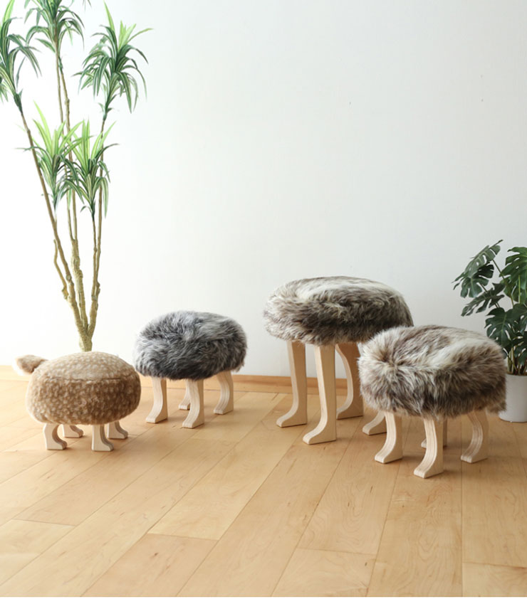 匠工芸 日本製 旭川家具 アニマルスツール バンビ SS チェア 動物 椅子 国産 国産家具 天然木 おしゃれ かわいい 北欧(代引不可)【送料無料】