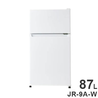 冷凍冷蔵庫 ハイアール JR-9A-W 87L 直冷式 右開き スリムボディ 収納力 耐熱性能天板 強化ガラストレイ ローデザイン 温度調節 スリムボディ ホワイト(代引不可)【ポイント10倍】【送料無料】