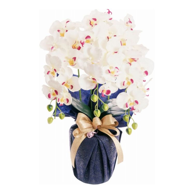 プラチナ胡蝶蘭 アーティフィシャルフラワー ホワイトビューティー SC触媒加工 HCA2-WB-23 ギフト プレゼント(代引不可)【送料無料】