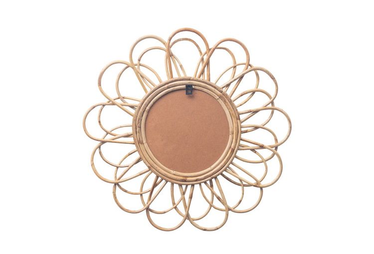 ウォールミラー ラタン 幅57cm 玄関 廊下 飾り おしゃれ 北欧 鏡 壁掛け 丸型 円形 洗面鏡 アンティーク調 モダン シンプル 新生活 一人暮らし(代引不可)【送料無料】 [2]