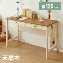 デスク 幅120cm テーブル シンプル 木製 パソコンデスク リビング ダイニング 北欧 おしゃれ かわいい リモートワーク 在宅勤務 学習机 勉強机 オフィス 机 インテリア(代引不可)【送料無料】(3)