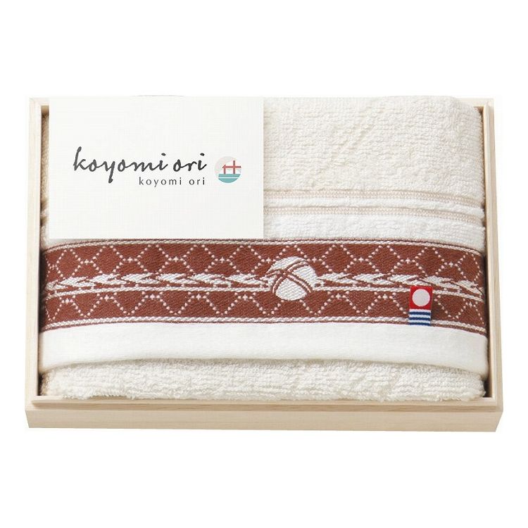 今治タオル koyomi ori フェイスタオル(国産木箱入) KOK-127(代引不可)【ポイント10倍】【送料無料】