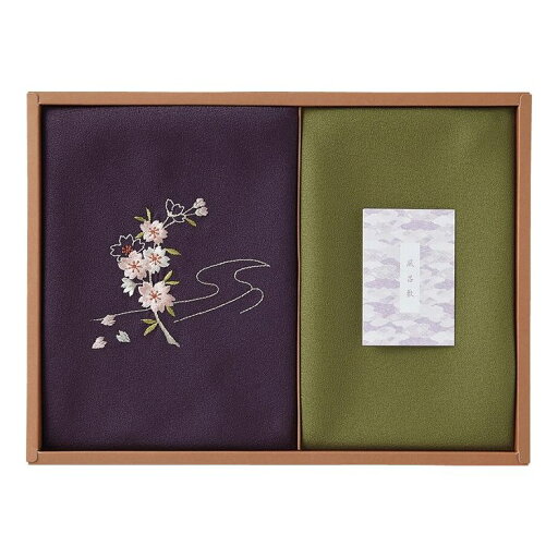 草花の遊び 刺繍入り二巾風呂敷&金封包み 紫 250-14B(代引不可)【ポイント10倍】【送料無料】 草花の遊び 刺繍入り二巾風呂敷&金封包み 紫 250-14B(代引不可)【ポイント10倍】【送料無料】