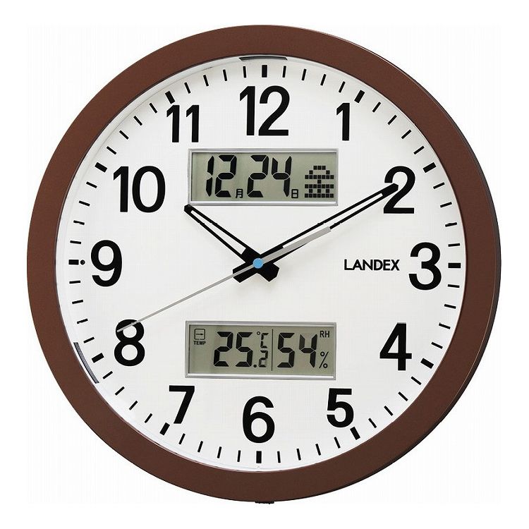 ランデックス 温湿度表示掛時計 ディアデイズ YW9178DBR(代引不可)【ポイント10倍】【送料無料】(3)