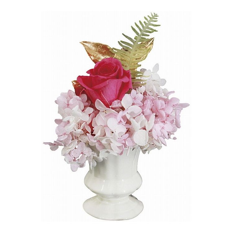 プリザーブドフラワー ローズゴールド ピンク AKM-035(代引不可)【ポイント10倍】【送料無料】