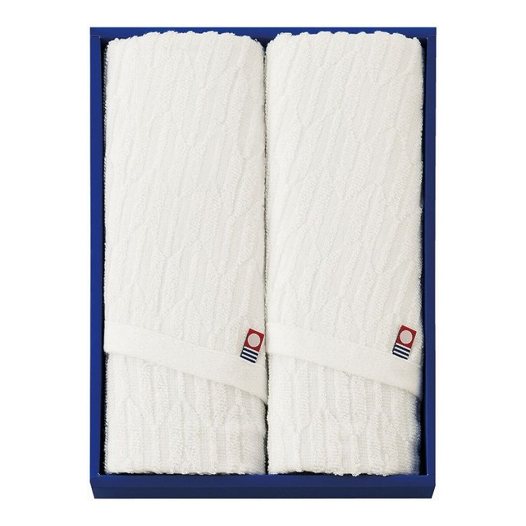 今治 ジャガードフェイスタオル2P IMS5212(代引不可)【ポイント10倍】【送料無料】