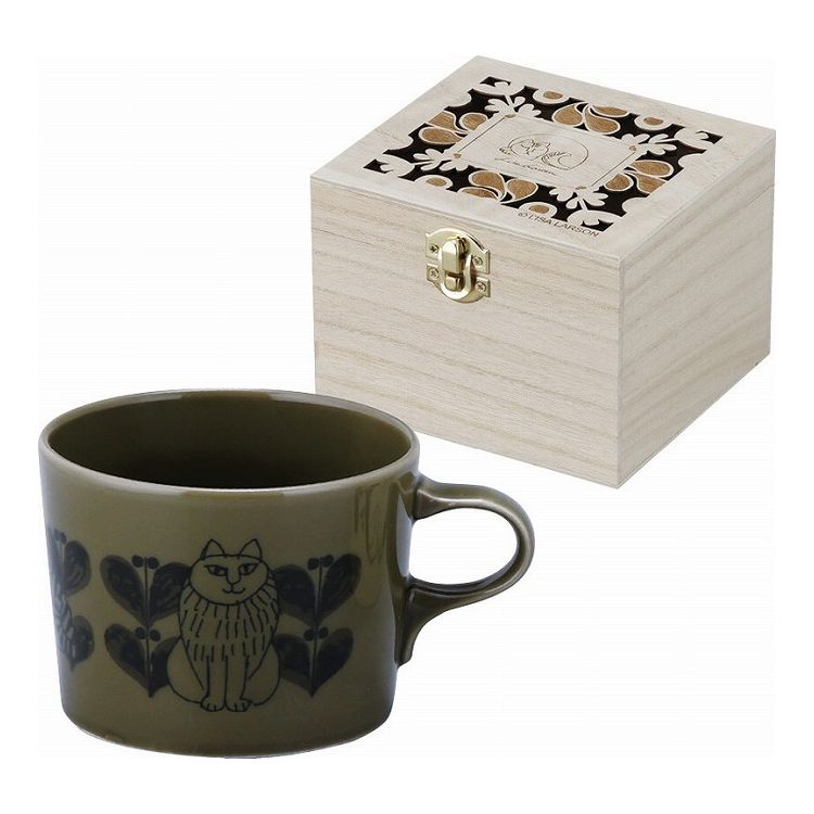 リサ・ラーソン マグ(木箱入) グリーン LL161-11H(代引不可)【ポイント10倍】【送料無料】