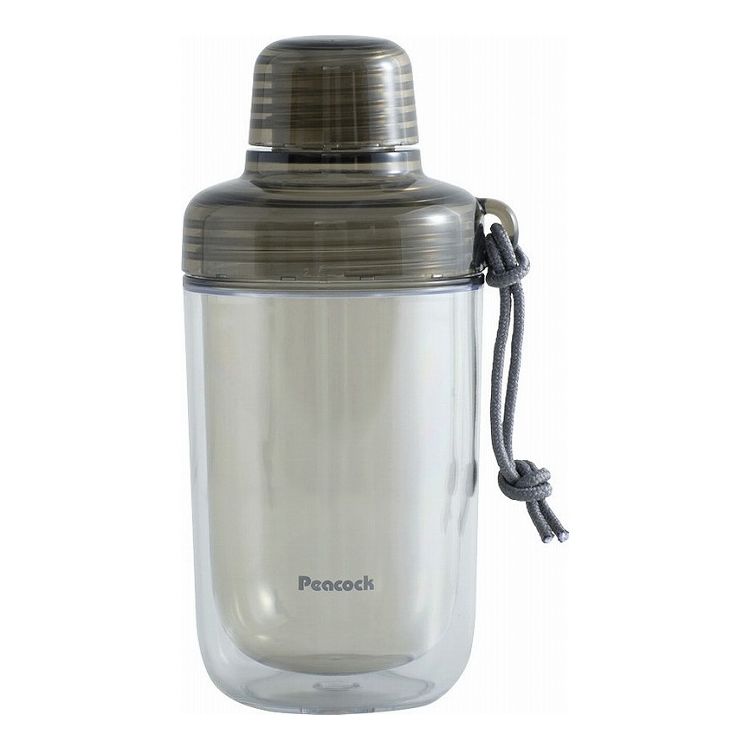 ピーコック クリアボトル(ダブルウォール)キャップタイプ340ml スモーク PPB-35 XH【商品説明】アクティブなシーンで活躍する直飲みタイプ。 アクティブなシーンでも飲みやすい飲み口。持ち運びに便利なストラップ付。 容器・せん：コポ...