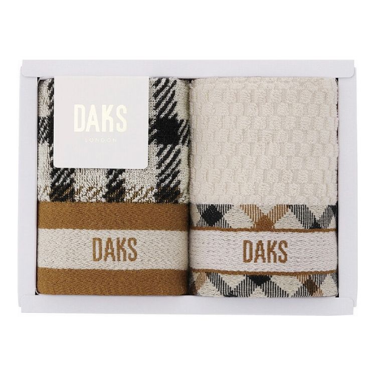 DAKS ダブルハウスチェック タオルハンカチ2P 55-3089150(代引不可)【ポイント10倍】【送料無料】