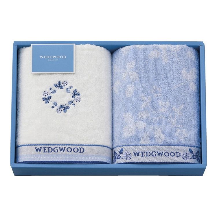 ウェッジウッド ワイルドストロベリーブルー フェイスタオル2P TT84303666(代引不可)【ポイント10倍】【送料無料】
