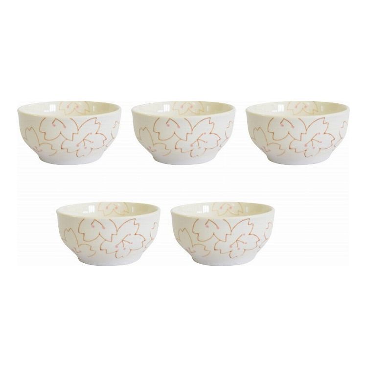 レンジ小鉢 5個セット フラワー JA23-31-8s5p(代引不可)【ポイント10倍】【送料無料】