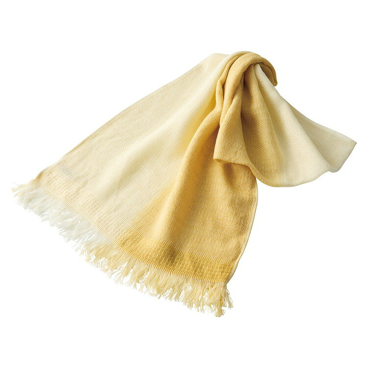 すみれ織ウールコットンマフラー スカーフ KSU03741YE(代引不可)【ポイント10倍】【送料無料】