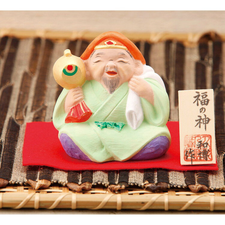 リコメン堂の伝統工芸 博多人形 福福ペア お福さん・福の神 人形(代引不可)【ポイント10倍】【送料無料】｜アングル2