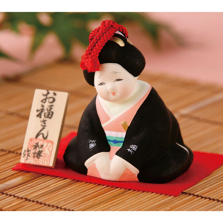 リコメン堂の伝統工芸 博多人形 福福ペア お福さん・福の神 人形(代引不可)【ポイント10倍】【送料無料】｜アングル3