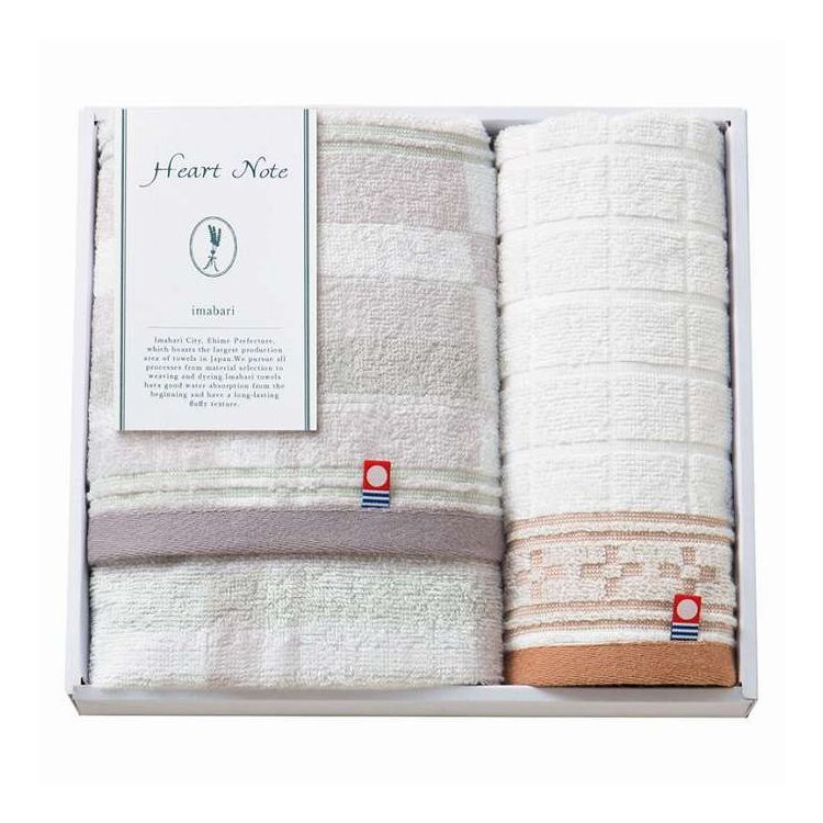 フェイスタオル&ウォッシュタオル Heart Note HN-0021 ギフト プレゼント(代引不可)【ポイント10倍】