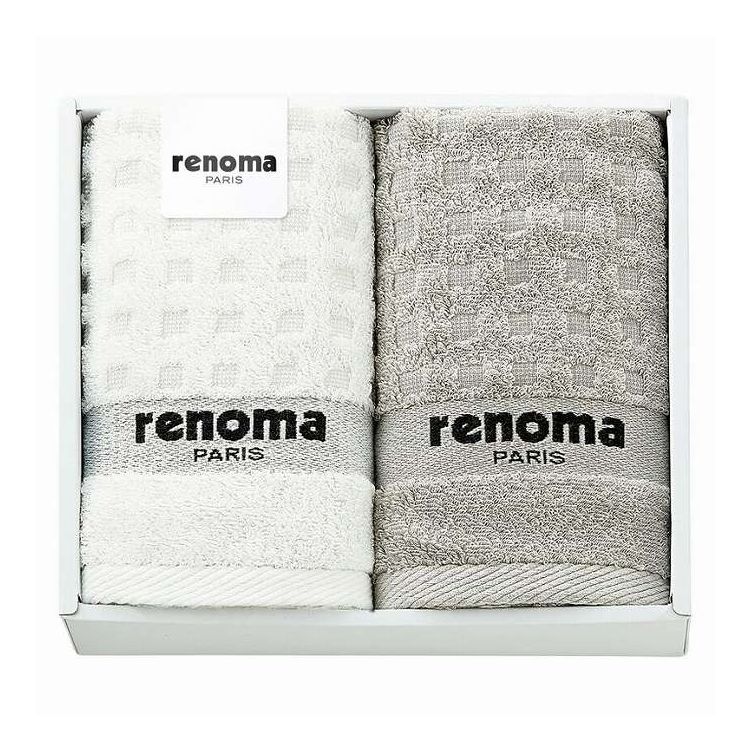 フェイスタオル2P renoma RE2625 ギフト プレゼント(代引不可)【ポイント10倍】