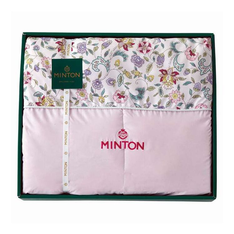 シルク混肌掛けふとんミントンピンク...