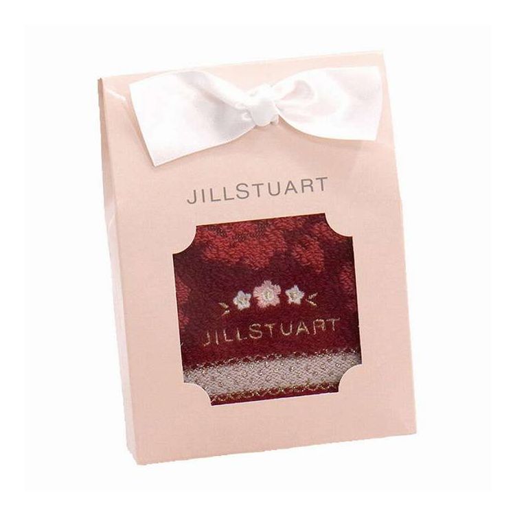 タオルハンカチ ポンポネ ジルスチュアート レッド 58-3229090R/BK ギフト プレゼント(代引不可)【ポイント10倍】