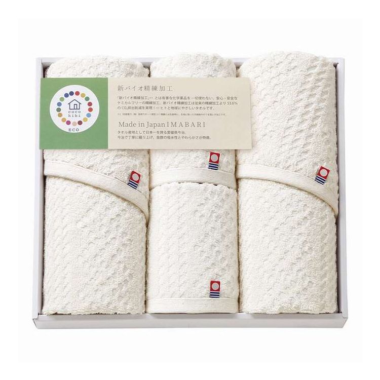 今治フェイスタオル2P&ウォッシュタオル2P サスティナブル cocohibi IMCO-403 ギフト プレゼント(代引..