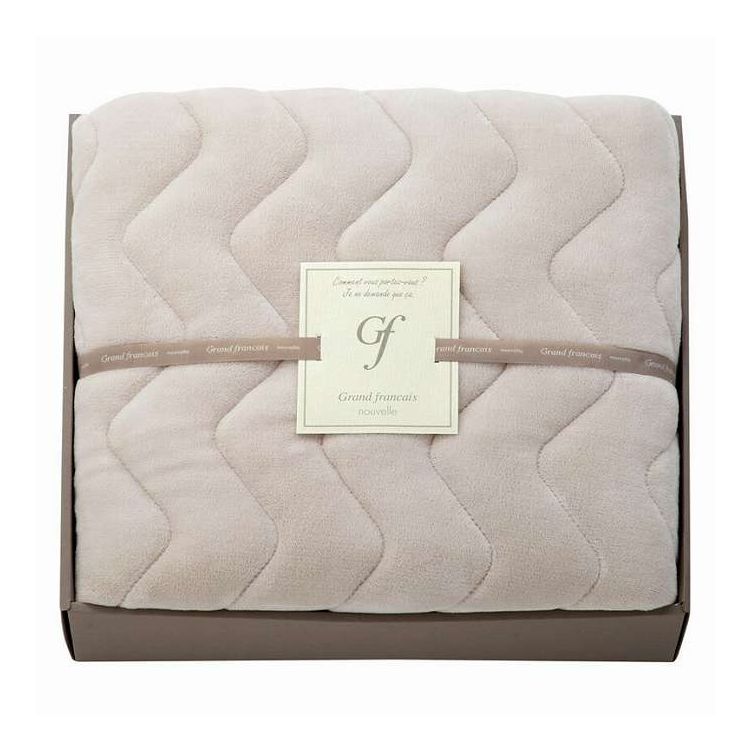 吸湿発熱綿入りハイソフトタッチ敷パット グランフランセヌーベル ピーチグレー GFN8057VG/PR ギフト プレゼント(代引不可)【ポイント10倍】【送料無料】