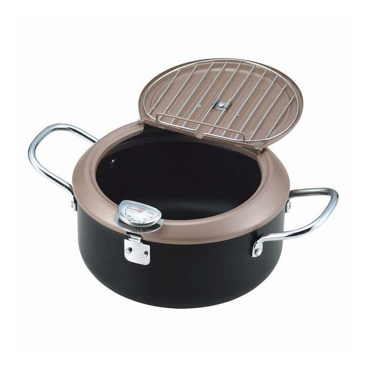 Ih Incompatible - バット蓋付天ぷら鍋20cm 食彩亭 TP-7 ギフト プレゼント(代引不可)【ポイント10倍】【送料無料】