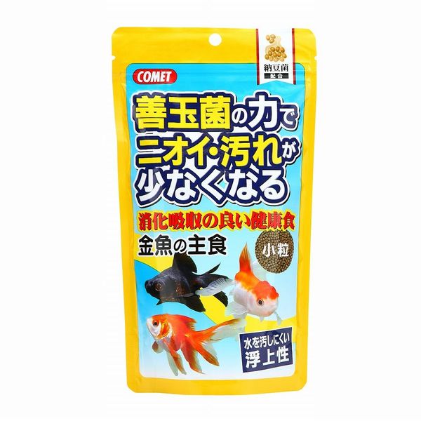 【商品詳細】善玉菌である納豆菌によるプロバイオテクス効果で金魚の整腸を促し、糞や臭いを軽減します【分類】定番品【原材料】フィッシュミール・オキアミミール・小麦粉【保証成分】粗蛋白質32％以上、粗脂肪3％以上、粗繊維4％以下、粗灰分12％以下、水分10％以下【エネルギー】記載なし【給与方法】既定なし【賞味期限】30ヶ月【材質】なし【原産国または製造地】台湾【諸注意】なし【送料について】北海道、沖縄、離島は送料を頂きます。