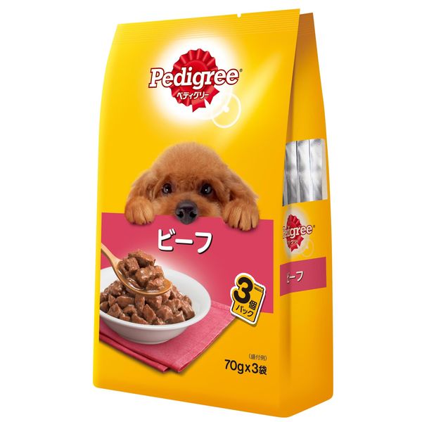 マースジャパンリミテッド PWP5ペディグリー成犬ビーフ70g×3P