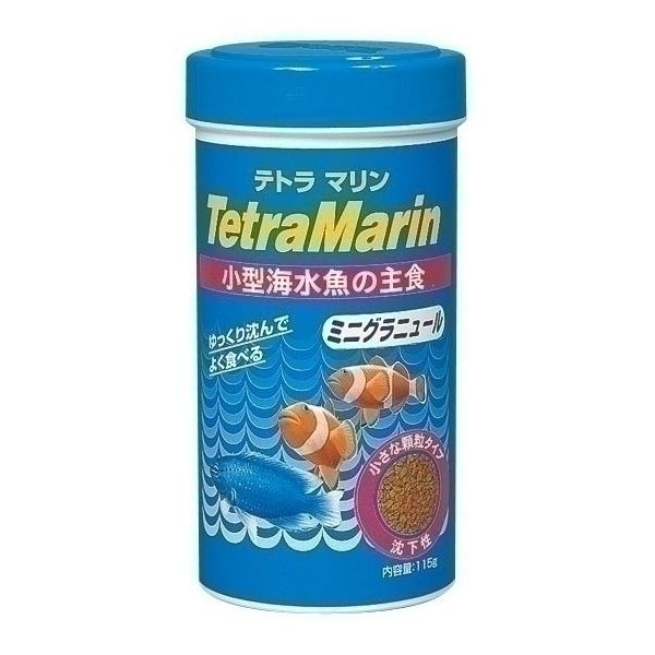 【商品詳細】●小型海水魚の主食●ベラ、ハゼ、スズメダイ、クマノミなどの小型の海水魚用に開発された小さな顆粒タイプの沈下性フードです。揺るやかに沈むので、特に中層・低層でフードを食べる海水魚に最適です。【分類】観賞魚フード【原材料】フィッシュミール、小麦胚芽、トウモロコシ、オートミール、小麦粉、じゃがいも、イースト、シュリンプミール、海藻、レシチン、他【保証成分】粗蛋白質44．0％以上粗脂肪11．0％以上粗繊維2．0％以下粗灰分9．0％以下水分8．0％以下【給与方法】1日最低2−3回3分以内に食べつくす量を与えてください。【賞味期限】3年【商品サイズ】59×59×117【原産国または製造地】ドイツ【送料について】北海道、沖縄、離島は送料を頂きます。