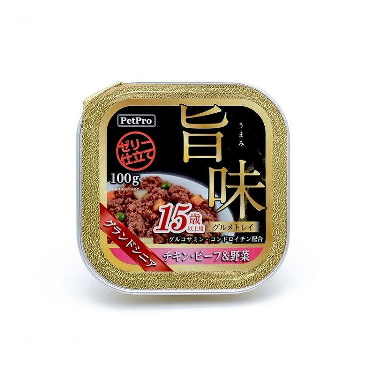ペットプロ 旨味グルメトレイ 15歳以上用 チキン・ビーフ&野菜 100g