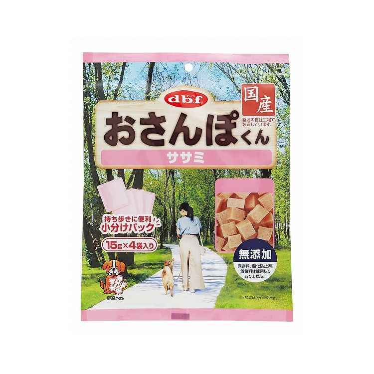 【取り寄せ品のご注意事項（ご注文前にご確認ください）】・本商品は原則注文後のキャンセルはお受けできません。・本商品と他商品で同梱注文をいただき、仮に他商品が完売等でご用意できない場合でも本商品は発送させていただきます。・本商品を複数（2点以上）注文いただき、完売等で注文数のご用意できない場合でもご用意できた数量は発送させていただきます。【商品説明】お散歩やごほうびに最適な犬用スナック！・鶏ささみをベースにしたひとくちサイズの犬用スナックです。・お散歩時やお出かけ時に食べ切れる15gの少量パックなので、持ち歩きに便利です。・べたつかず食べやすい軟らかさに仕上げています。・保存料、着色料は使用しておりません。・食品用のお肉を使用し、新潟の自社工場で製造しています。【商品詳細】・メーカー名デビフペット株式会社・原材料(成分)鶏ささみ、小麦粉、コーンスターチ、食塩、グリセリン(植物性)、発色剤(亜硝酸Na)・賞味／使用期限(未開封)別途パッケージに記載・原産国または製造地日本・保存方法直射日光や高温多湿の場所を避けて保存して下さい。開封後は冷蔵庫で保管して早めに与えて下さい。【送料について】北海道、沖縄、離島は送料を頂きます。